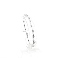 Platinum bracelet with diamond; 0.72 ct. | 19 cm