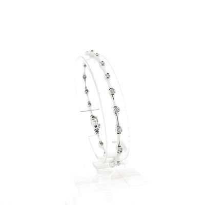 Image 1 of Platinum bracelet with diamond; 0.72 ct. | 19 cm