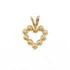 Image 3 of Gold pendant of a heart with zirconia