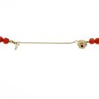 Image 6 of Carnelian bead necklace with gold clasp | 88 cm