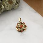 Image 2 of Gold pendant with red coral | Vintage
