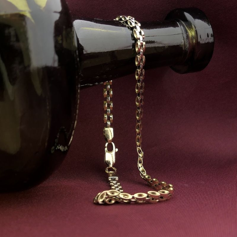 Image 6 of Two-tone gold Bismarck link bracelet | 21 cm