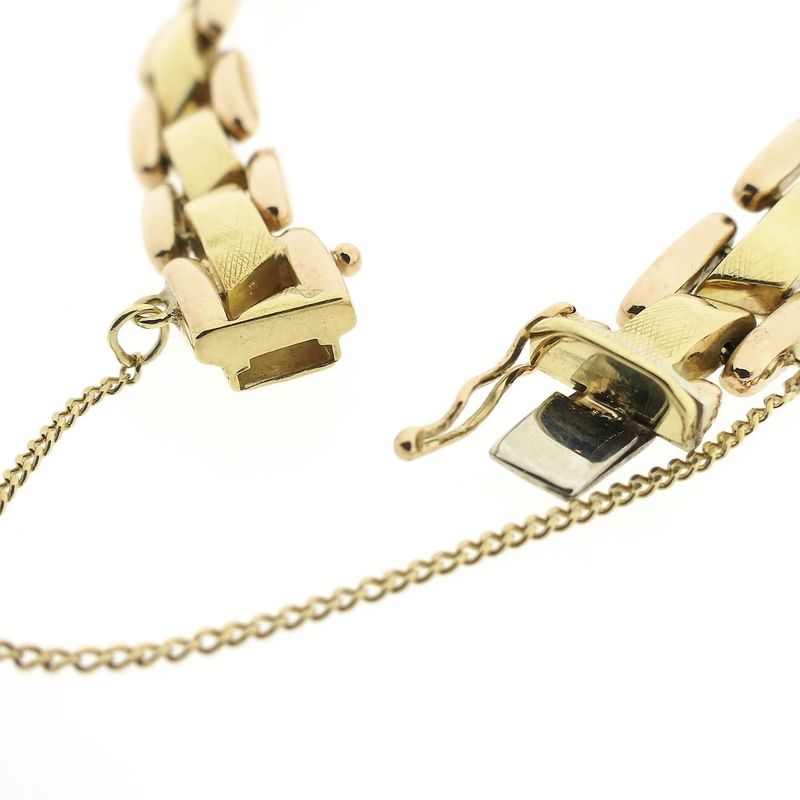 Image 4 of Bicolor gold Bismarck link bracelet