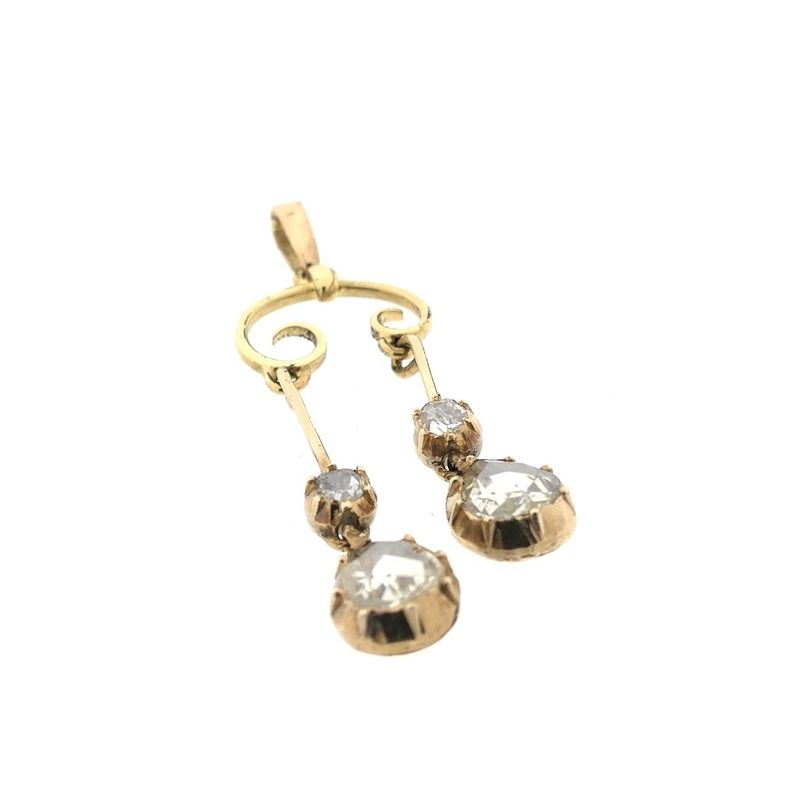 Image 8 of Gold pendant with diamonds; Approx. 0.50 ct.