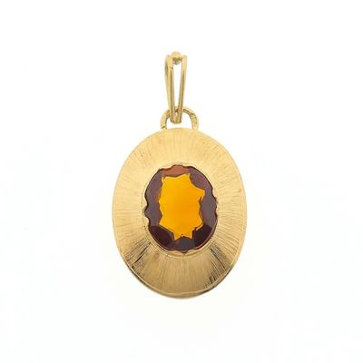 Image 1 of Vintage gold pendant with citrine