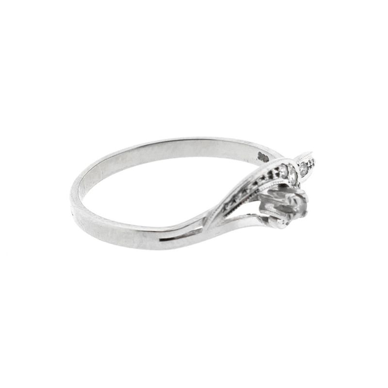 Image 5 of White gold ring with diamonds; 0.07 ct.