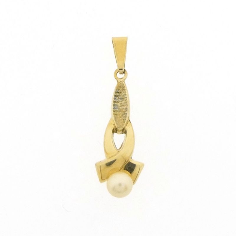 Image 1 of Vintage gold pendant with pearl
