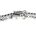 Image 4 of Vintage white gold foxtail link bracelet with diamonds; 0.45 ct.