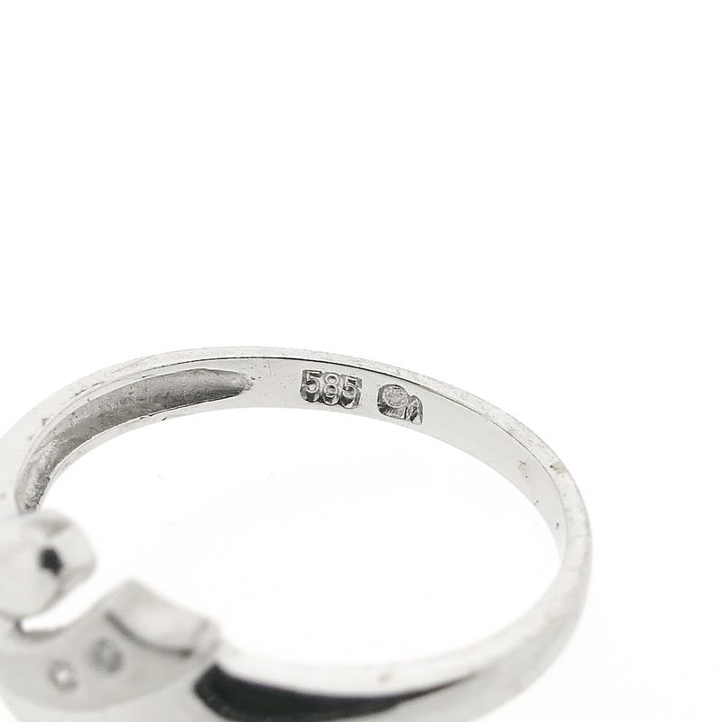 Image 6 of White gold ring with diamond | 0.015 ct.
