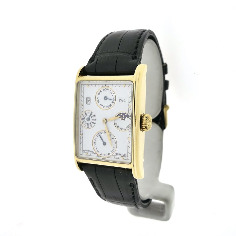 Image 2 of IWC Novecento Perpetual Calendar Moonphase IW3545; 18k. Gold men's watch