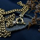 Image 2 of Two-tone gold gourmet link necklace; 46 cm | Robust