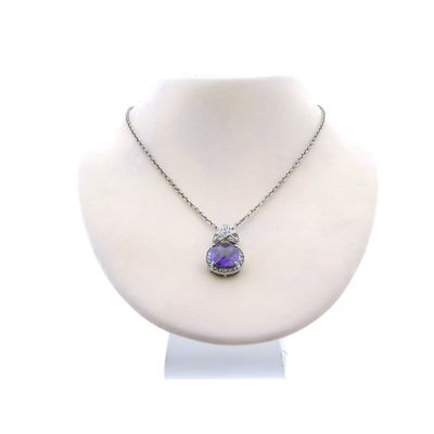 Image 1 of Silver anchor link necklace with pendant | 41.5 cm - 46.5 cm