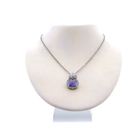 Image 1 of Silver anchor link necklace with pendant | 41.5 cm - 46.5 cm