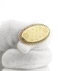 Image 10 of Vintage gold brooch with flower engraving; Floral design