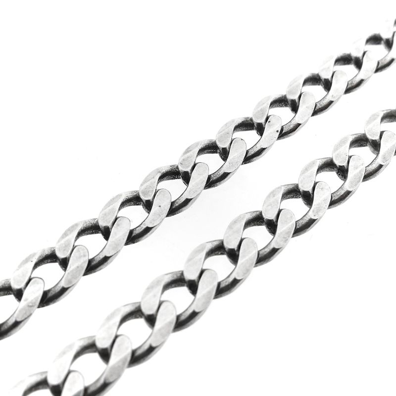 Image 7 of Silver Robust Flat Gourmet Link Necklace