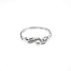 Image 5 of Silver ladies ring with pearl and zirconia