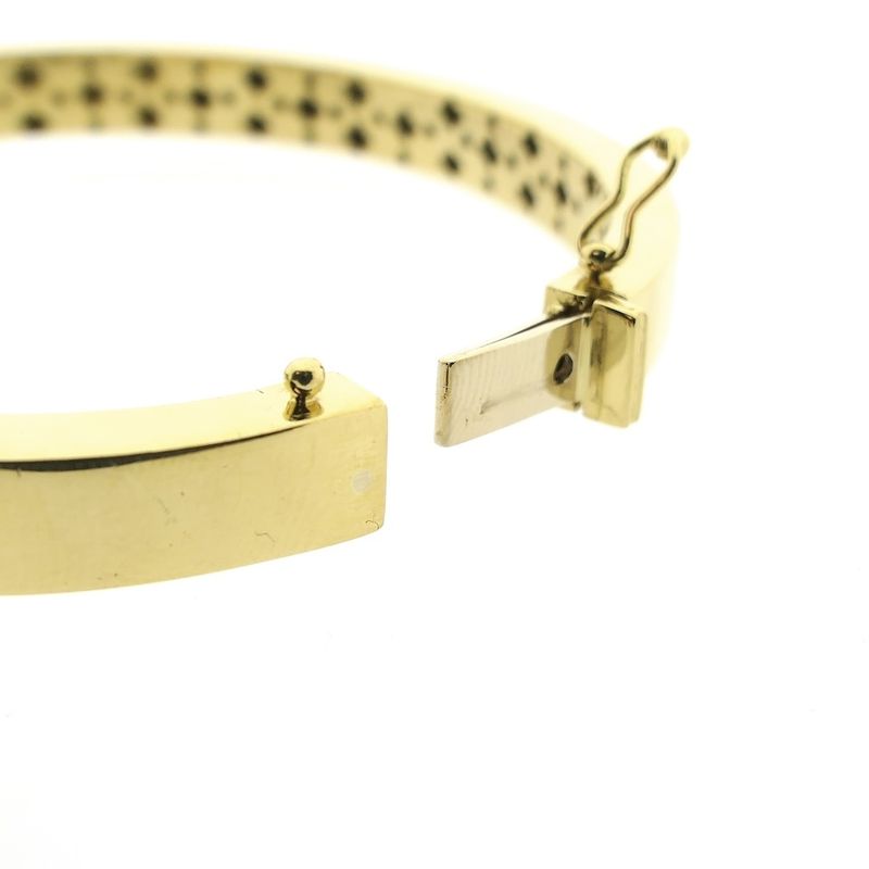 Image 5 of Gold slave bracelet with diamonds; Size S/M