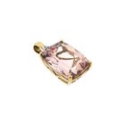 Image 6 of 18K Gold Pendant with morganite and diamond | 0.015 ct.