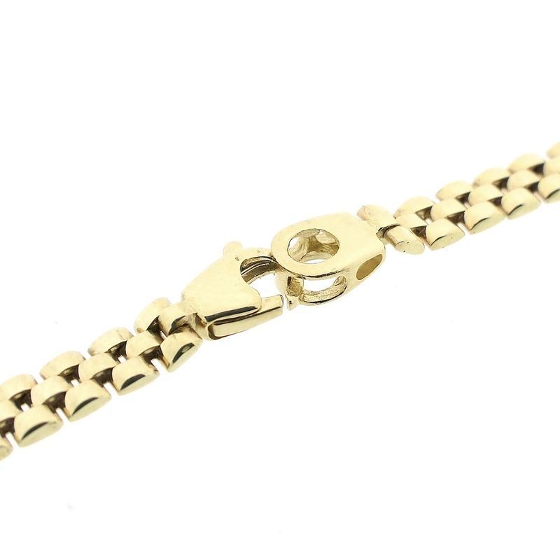 Image 4 of Two-tone gold panther link necklace