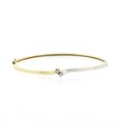 Image 1 of Two-tone gold bangle with diamond; 0.06 ct. | Ø 60 mm