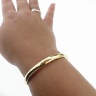Image 2 of Gold smooth slave bracelet | Ø 60 mm