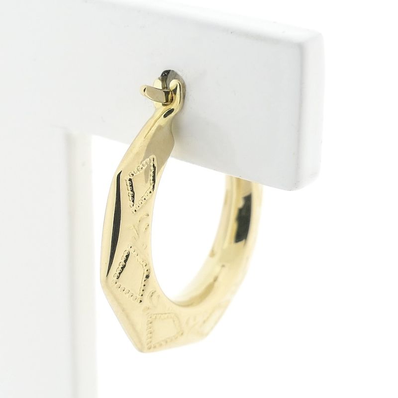 Image 5 of Gold lapidary earrings | Ø 19.5 mm