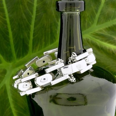 Image 2 of Silver Buddha to Buddha bracelet; Batul | 19 cm