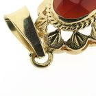 Image 5 of Vintage gold pendant with carnelian