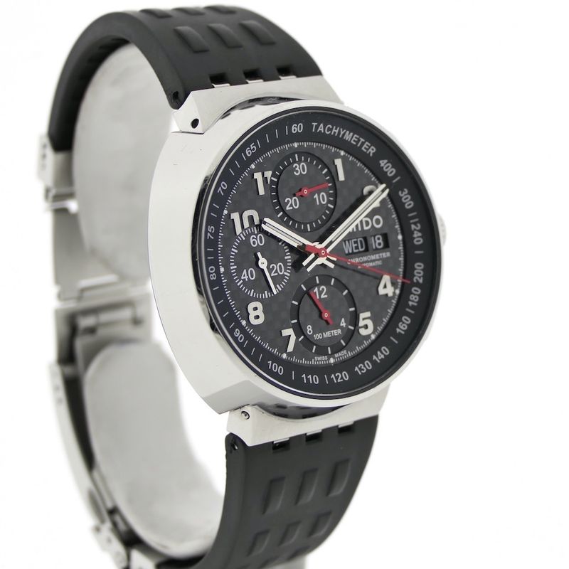 Image 3 of Mido All Dial; Chronograph men's watch with carbon dial