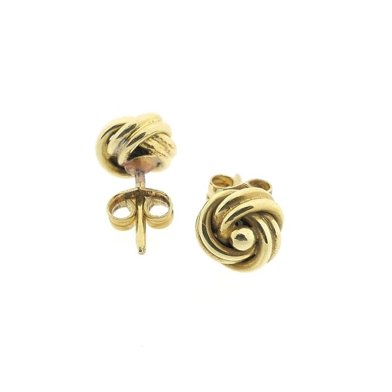 Image 9 of Vintage gold button stud earrings