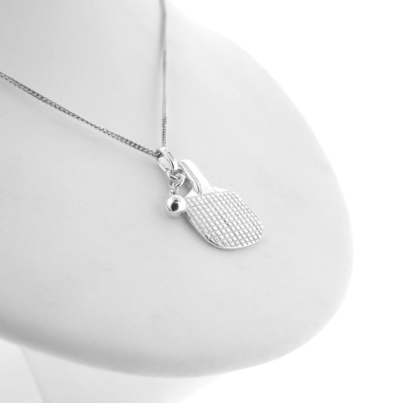Image 5 of Silver pendant; Badminton racket with ball