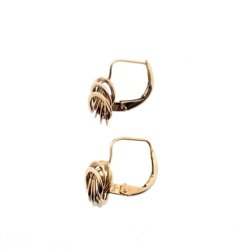 Image 3 of Gold stud earrings with rings