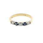Image 3 of Gold ring with sapphire and diamond | 0.30 ct.