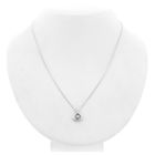 Image 5 of White gold minimalist pendant with diamond; 0.015 ct.