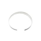 Image 3 of Silver Slave Bracelet with Rope Pattern; Size M