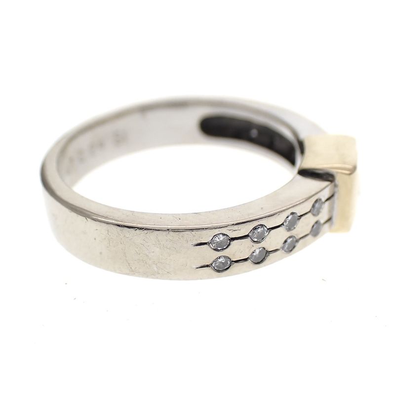 Image 6 of Two-tone gold ring with diamonds; 0.24 ct.