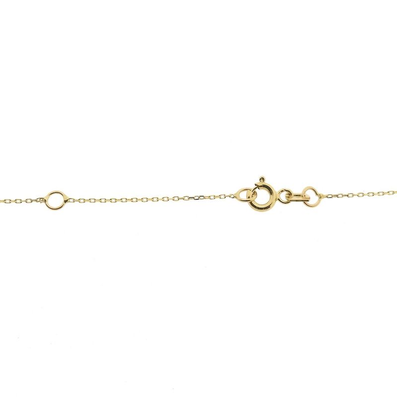 Image 9 of Gold necklace with a fixed pendant; Cross with zirconia | 42.5 cm - 45.5 cm