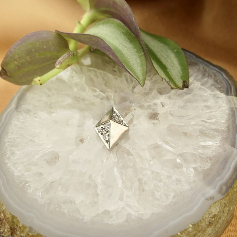 Image 11 of Silver diamond pendant with zirconia