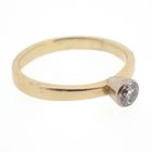 Image 5 of Bicolor solitaire ring with diamond 0.20 ct.