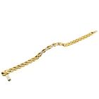 Image 8 of Gold Bismarck link bracelet with 0.4 ct diamond.