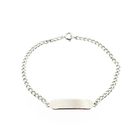 Image 1 of Silver gourmet bracelet with engraving plate | 18 cm