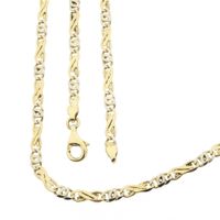 Two-tone gold infinity link chain