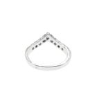 Image 5 of Silver women's ring with zirconia | V-shape