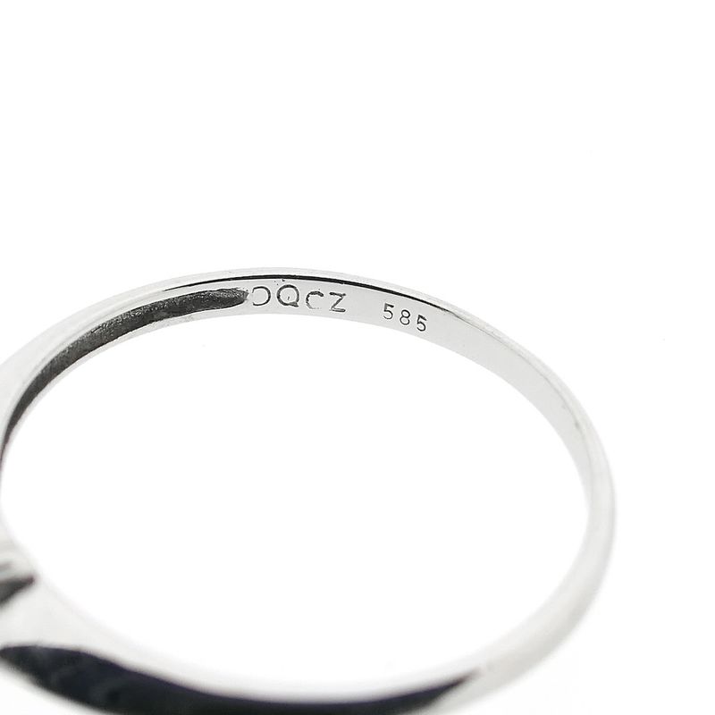 Image 6 of White gold solitaire ring with zirconia