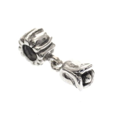 Pandora charm; Silver; Hanging Rose Image 1 of Pandora charm; Silver; Hanging Rose