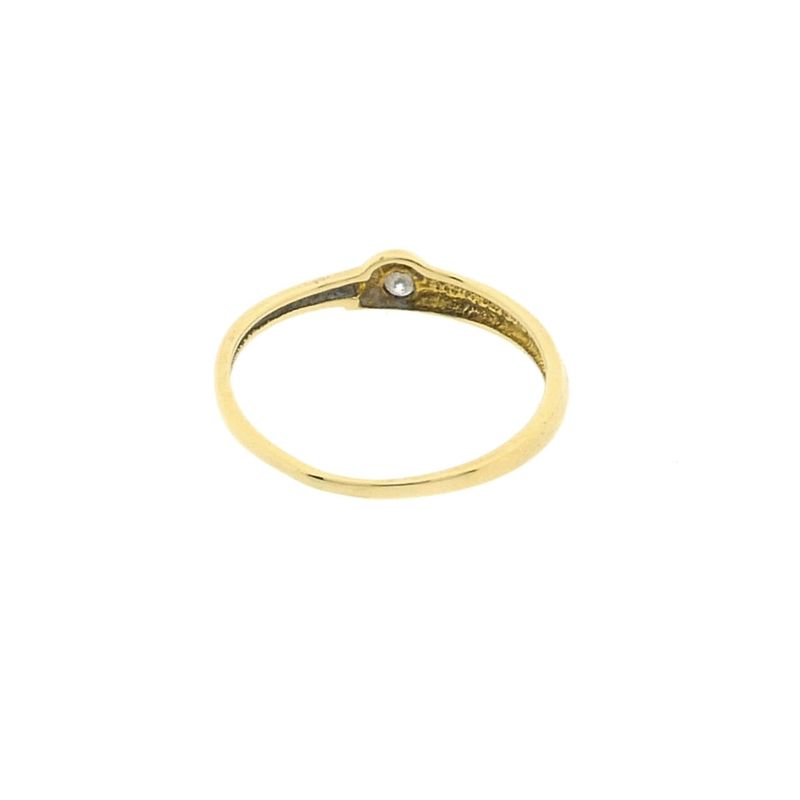 Image 7 of Gold solitaire ring with zirconia