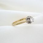 Image 6 of Two-tone gold solitaire ring with diamond | 0.25 ct.