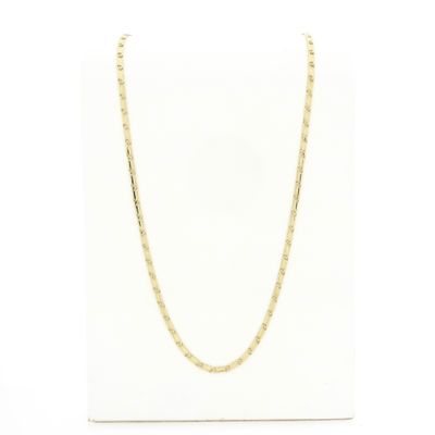 Gold closed Figaro link chain Image 1 of Gold closed Figaro link chain