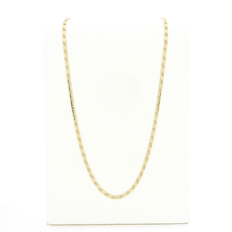 Image 1 of Gold closed Figaro link chain