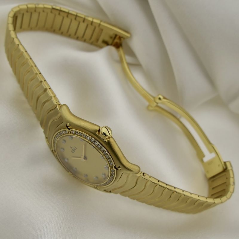 Image 13 of Ebel Sport Classic E8090124; 18k gold women's watch with diamonds